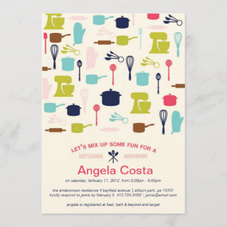 Convites Deixe-nos misturar acima algum divertimento - chá