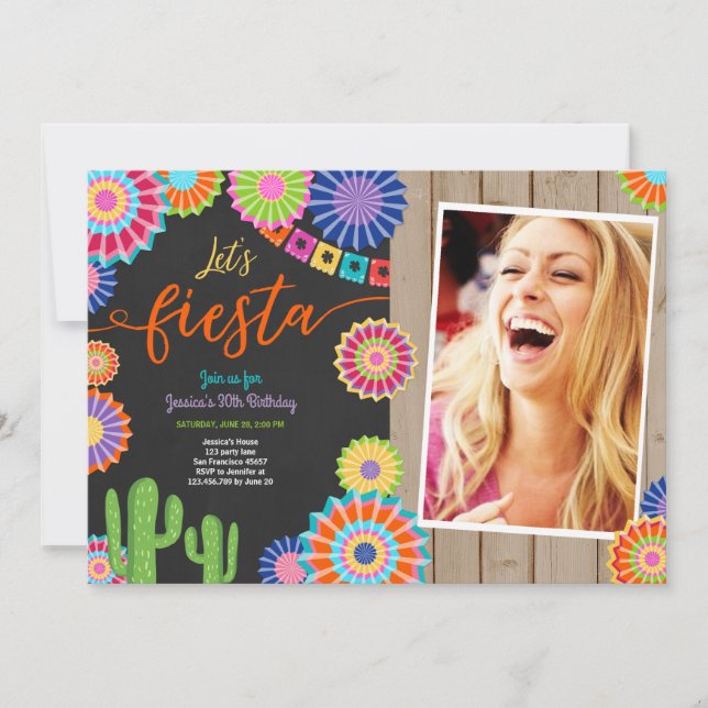 Convites Deixe-nos mulher mexicana do aniversário 30 do (Frente)