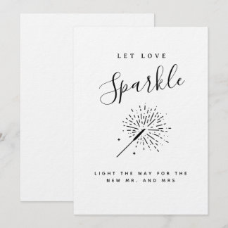 Convites Deixe o Amor Brilhar Casamento Minimalista Moderno