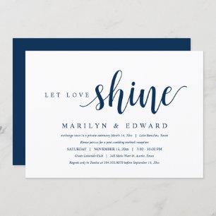 Convites Deixe o amor brilhar, moderno e Poste elogio de ca