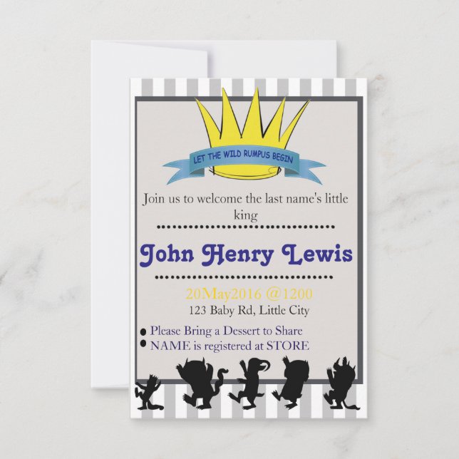 Convites Deixe o Rumpus Selvagem começar (Frente)