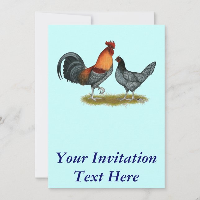 Convites Delaware Blue Hen (Frente)