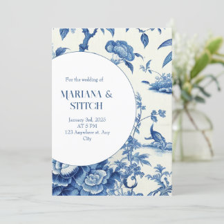 Convites Delft Blue and White Chinoiserie Weding