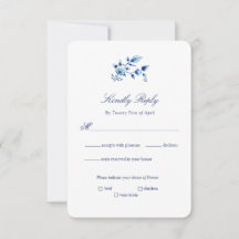 Delft Blue and White Floral Weding