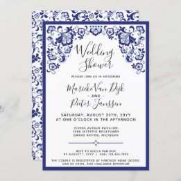 Convites Delfts Blauw | Delft Blue Dutch Chá de casamento