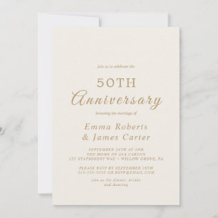 Convites Delicado Aniversário de 50 Anos de Casamento em Do