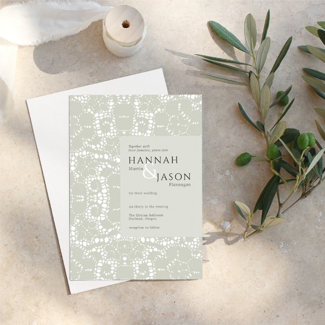 Convites Delicado de crochê branco de sábado (Criador carregado)