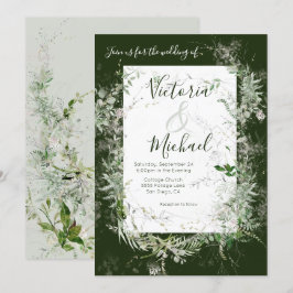 Convites Delicado Floral Greenery Casamento