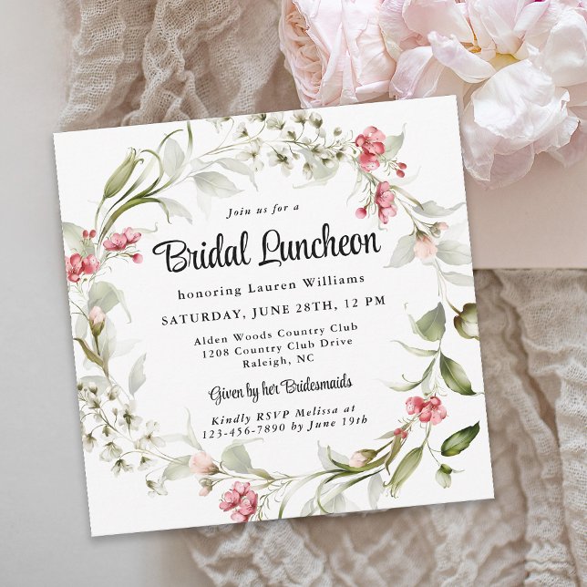 Convites Delicar Blossomas Watercolor Bridal (Available as printed and paperless digital download!)