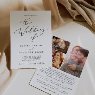 Convites Delicar Caligrafia Negra Proposta de Casamento de