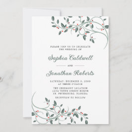 Convites Delicar Casamento de Código QR de Botânicos de Nat