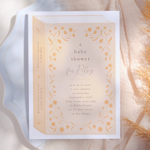 Convites Delicar Chá de fraldas Floral Storybook