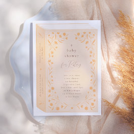 Convites Delicar Chá de fraldas Floral Storybook