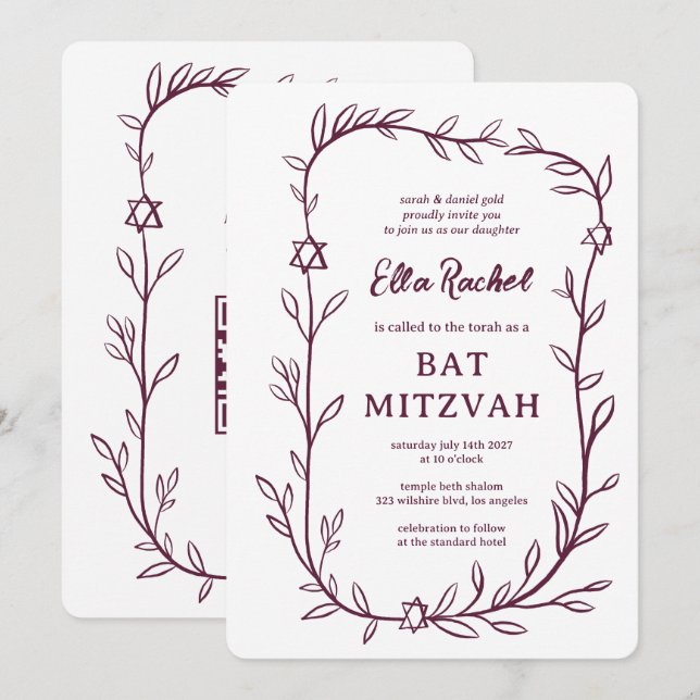 Convites Delicar Código QR PERSONALIZADO do Bar Botânico Ba (Frente/Verso)