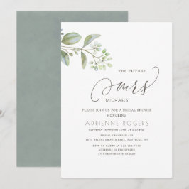 Convites Delicar Eucalyptus Future Mrs White Chá de panela