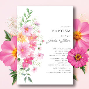Convites Delicar Petals Baptism