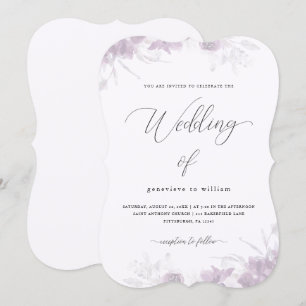 Convites Delicate Floral com Casamento Calliográfico