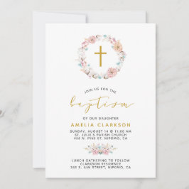 Convites Delicate Floral & Cotton Baptism