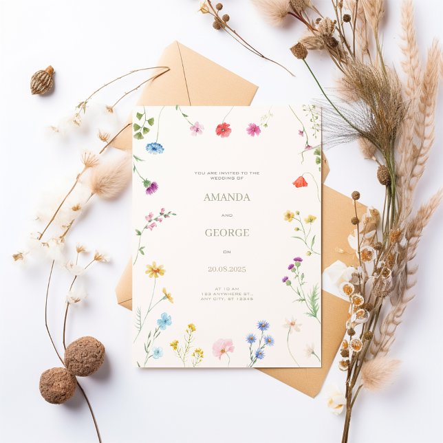 Convites Delicate Floral Wedding (Criador carregado)