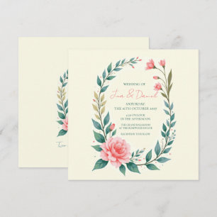 Convites Delicate Floral Wreath Invital