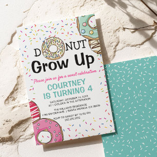 Convites Delicioso 'Donut Grow Up' Aniversário de Crianças