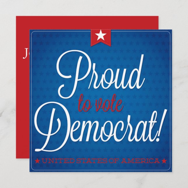 Convites Democrata (Frente/Verso)