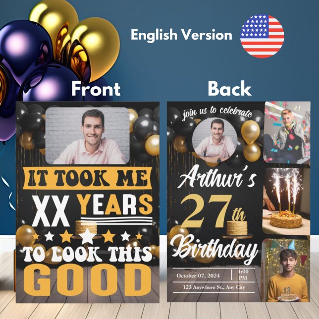 Convites Demorou Anos Para Um Presente De Aniversário Engra (Criador carregado)