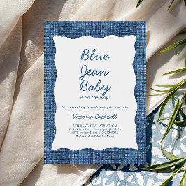 Convites Denim A Blue Jean Baby Shower