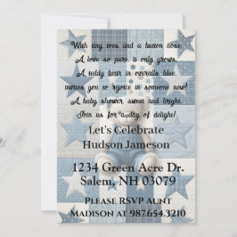 Convites Denim Bear Invitation
