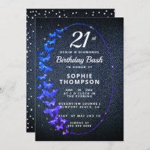 Denim Diamantes Brilhantes Festa de aniversário de