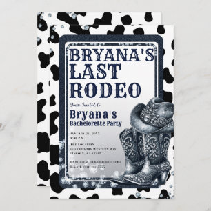 Convites Denim & Diamantes Western Glam Cowgirl Último Rode
