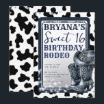 Convites Denim & Diamonds Glamour Western Cowgirl Doce 16<br><div class="desc">Personalize da maneira que quiser.</div>