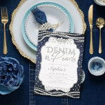 Convites Denim Pearls Elegante Modern Classy 50º Aniversári<br><div class="desc">Procurando 50ª festa de aniversário de ideias para mulheres? Este moderno, elegante e chic denim e pérolas convite de aniversário para ela é uma forma perfeita de celebrar um aniversário marcante em estilo. Ele apresenta um fundo denim, pérolas elegantes (são efeitos digitais, não pedras reais ou pérolas!), letras personalizadas para...</div>