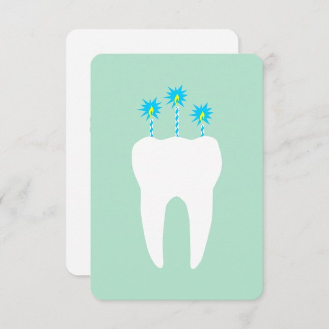 Convites Dente de Celebração com Velas (Frente/Verso)