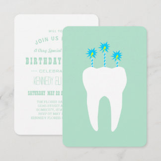Convites Dente de Celebração com Velas