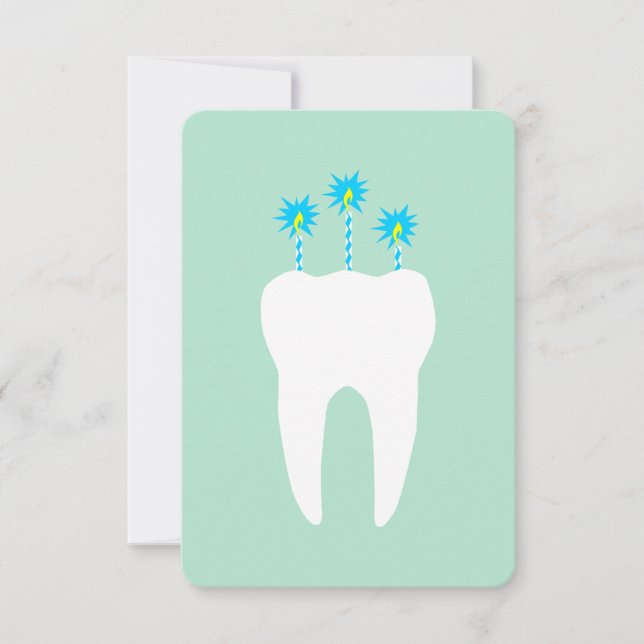 Convites Dente de Celebração com Velas (Frente)