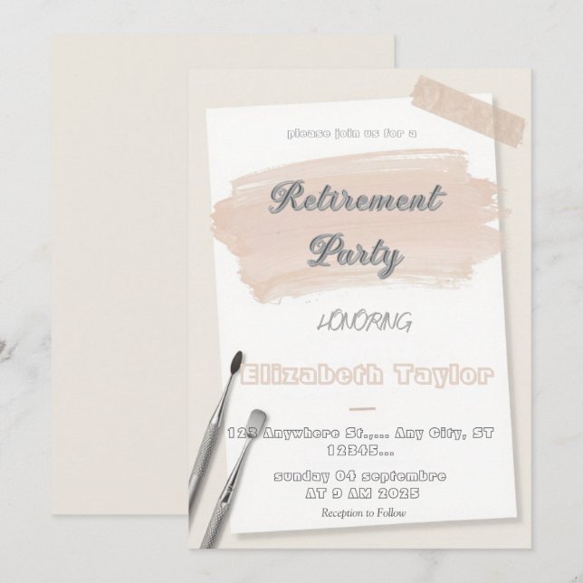 Convites Dentist retirement invitation -Thank You Dentist (Frente/Verso)