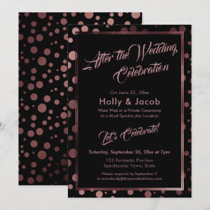 Convites Depois da Celebração de Casamento Bolhas Dourado R