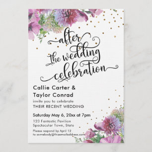 Convites Depois da Celebração de Casamento Confete de Flor 