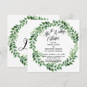 Convites Depois da Celebração de Casamento Recepção Verde A