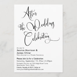 Convites Depois da Celebração de Casamento, Script Preto e 