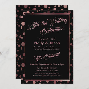 Convites Depois das bolhas Douradas do Rosa de Celebração d