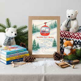 Convites Depois do Bébé Esqui Bebê Livros Woodland para Beb
