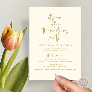 Convites Depois do casamento, Black, Partido Elopement