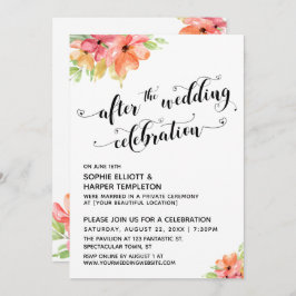 Convites Depois do Casamento Celebração Corações Roteiro Fl