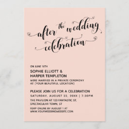 Convites Depois do Casamento Roteiro de Celebração Corações