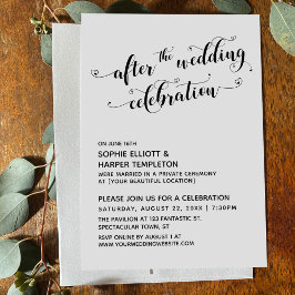 Convites Depois do Roteiro de Celebração de Casamento com C