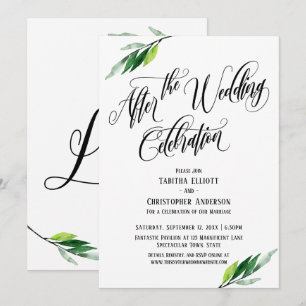 Convites Depois do Roteiro de Celebração de Casamento e Fol