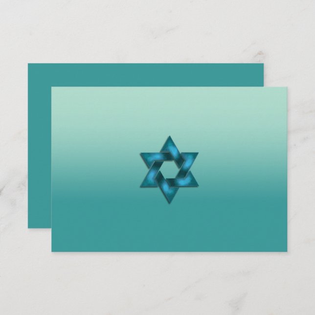 Convites Depois do Teal de Festa com Estrela (Frente/Verso)