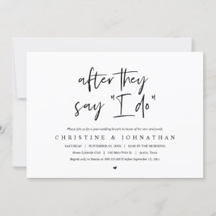 Convites Depois que eles dizerem que eu faço, Poste o convi